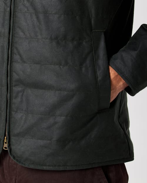 lifestyle image of York Quilted Waxed Jacket