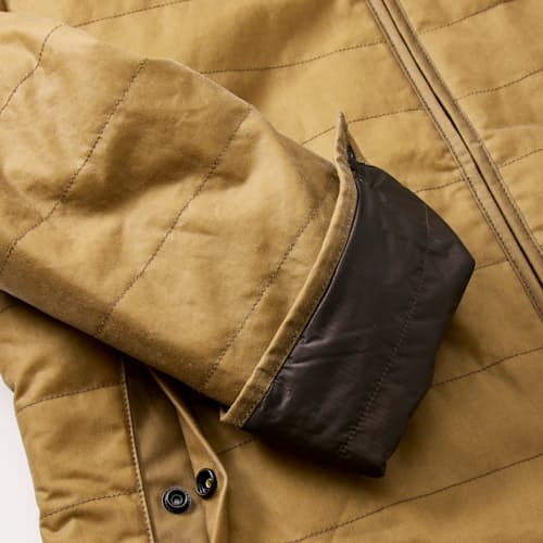 laydown detail image of York Quilted Waxed Jacket