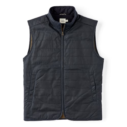 laydown image of York Quilted Waxed Vest