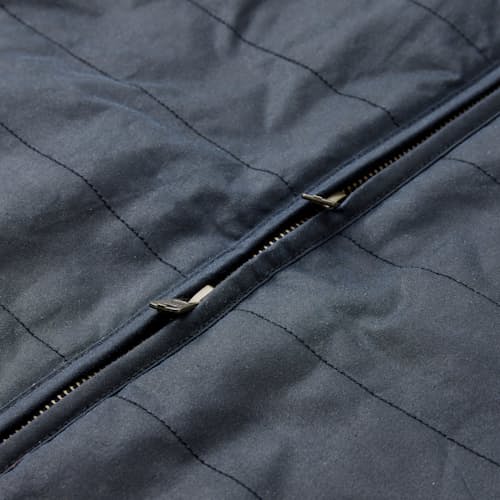 laydown detail image of York Quilted Waxed Vest