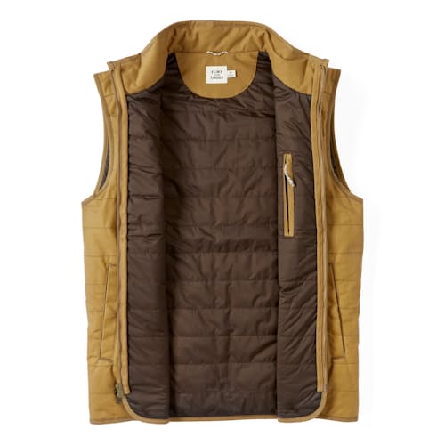 laydown image of York Quilted Waxed Vest