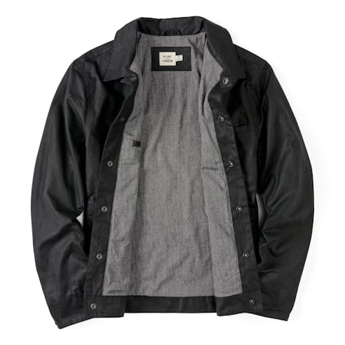 laydown image of The James Waxed Snap Jacket