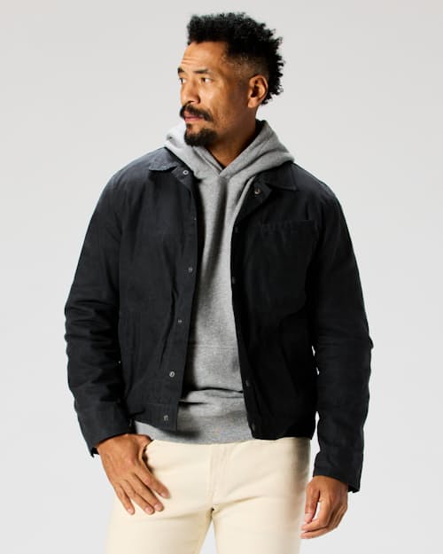 Marland is 6'2'', 185 lbs, and wearing a size M