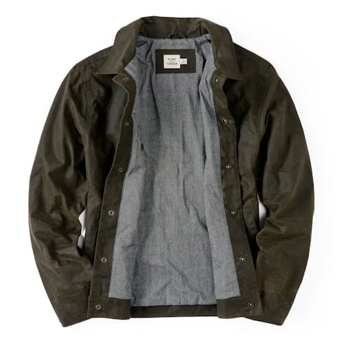 laydown image of The James Waxed Snap Jacket