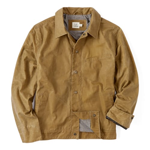 laydown image of The James Waxed Snap Jacket