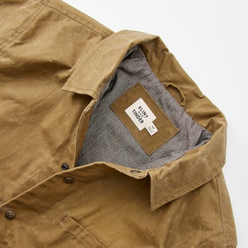 laydown detail image of The James Waxed Snap Jacket