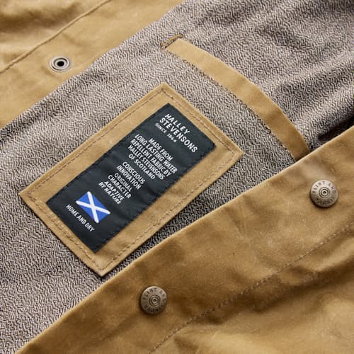 laydown detail image of The James Waxed Snap Jacket