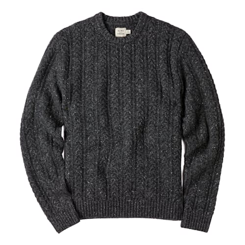 laydown image of Highlands Guide Cable Crewneck Sweater