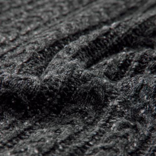 laydown detail image of Highlands Guide Cable Crewneck Sweater