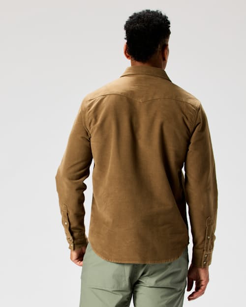 on model image of The Moleskin Spaghetti Western Shirt