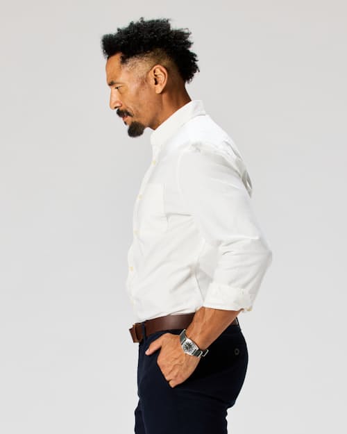 on model image of Oxford Draftsman Shirt