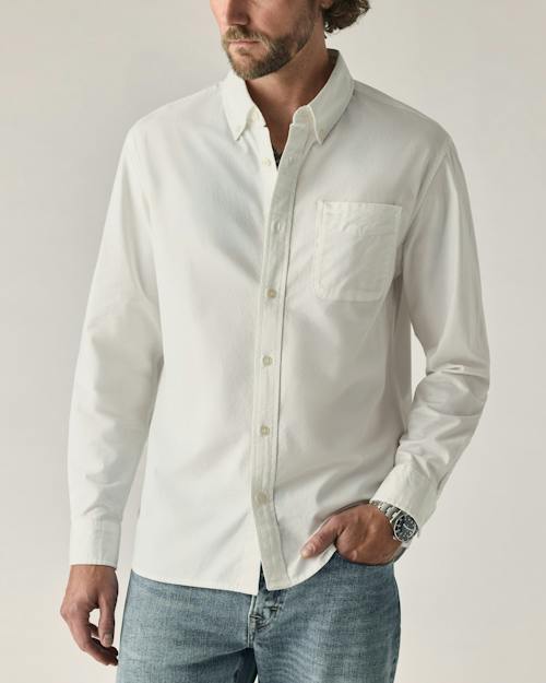 on model image of Oxford Draftsman Shirt