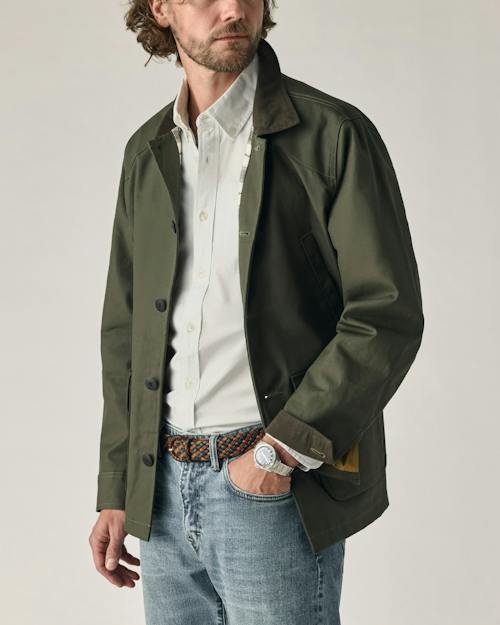 on model image of Oxford Draftsman Shirt