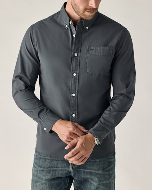 on model image of Oxford Draftsman Shirt