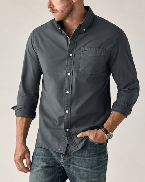 on model image of Oxford Draftsman Shirt