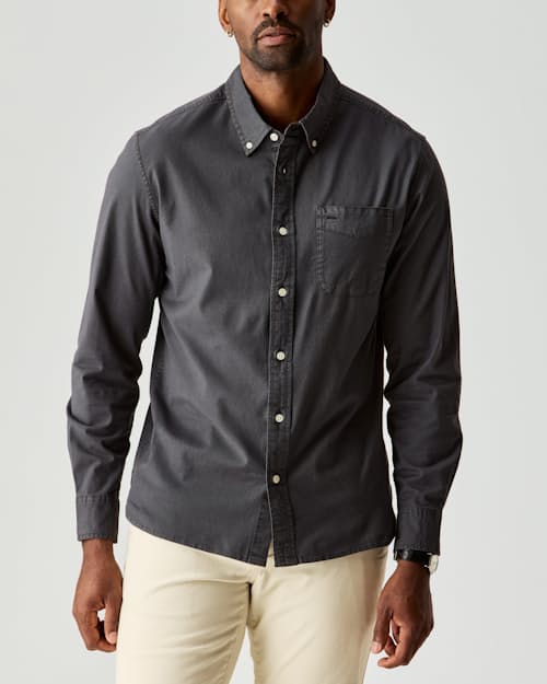 on model image of Oxford Draftsman Shirt