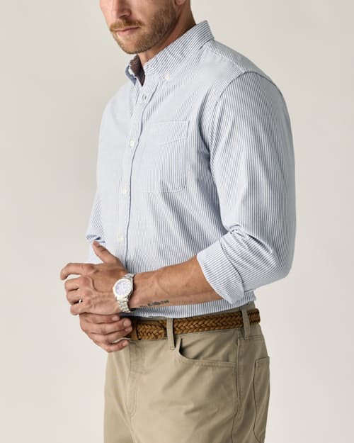 on model image of Oxford Draftsman Shirt
