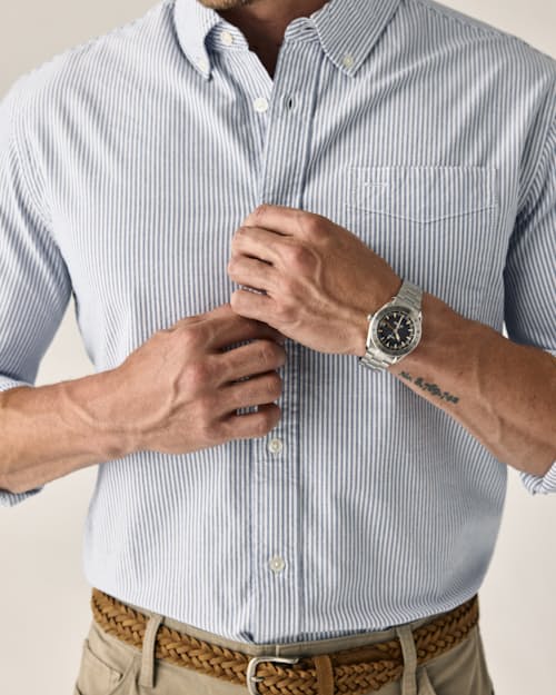 on model image of Oxford Draftsman Shirt