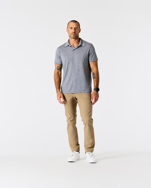 Zac is 6'0", 175lbs, and wearing size 32x32 in Khaki