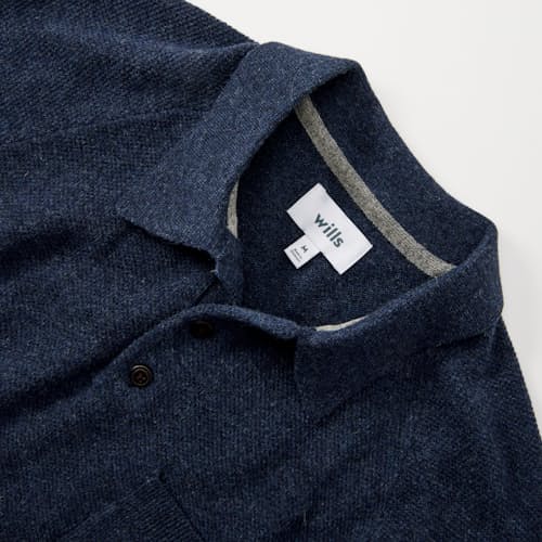 laydown detail image of Long Sleeve Knit Polo