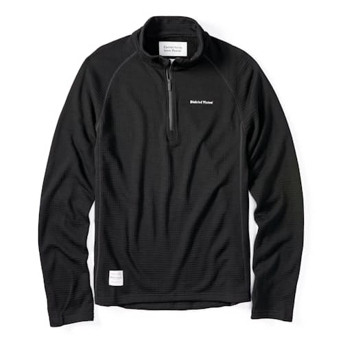 laydown image of Half-Zip Merino Grid Fleece