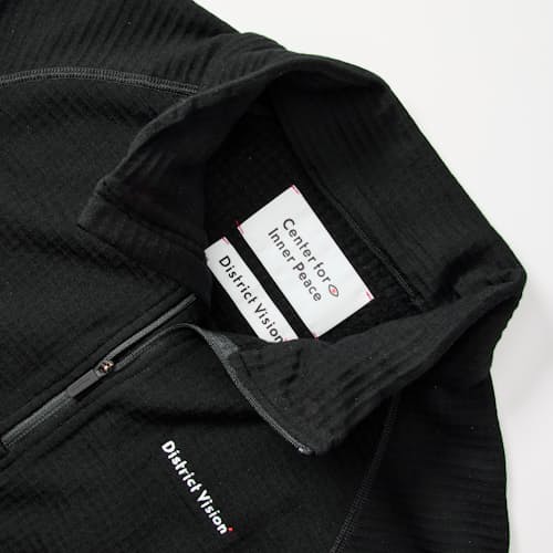 laydown detail image of Half-Zip Merino Grid Fleece