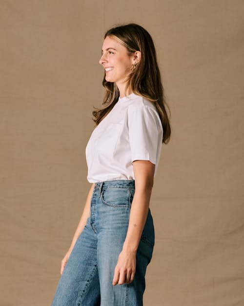 on model image of American Heavyweight Pocket T-Shirt