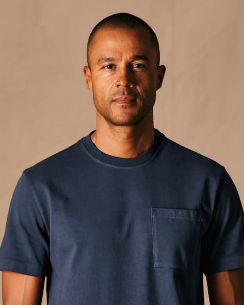 on model image of American Heavyweight Pocket T-Shirt