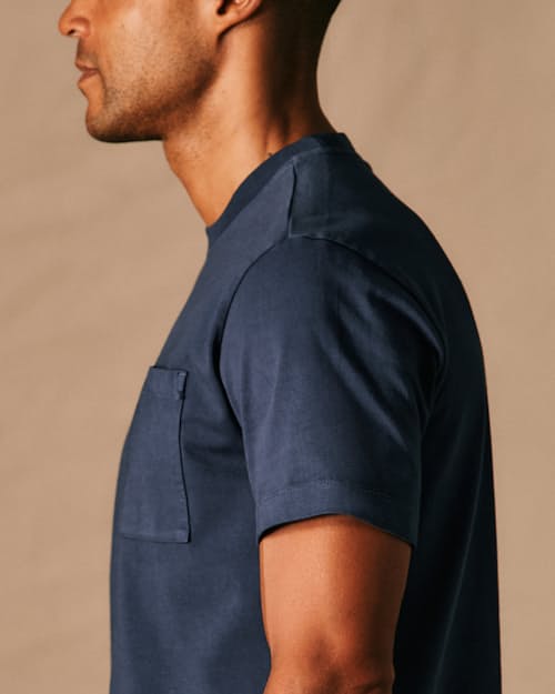 on model image of American Heavyweight Pocket T-Shirt