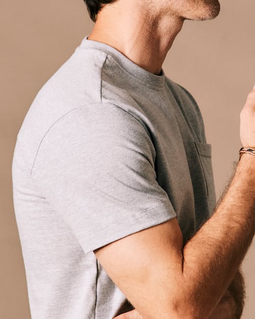on model image of American Heavyweight Pocket T-Shirt