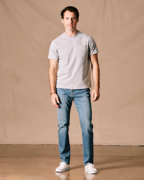 on model image of American Heavyweight Pocket T-Shirt