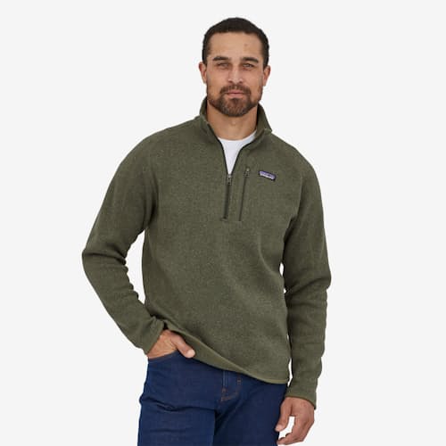 on model image of Better Sweater Quarter Zip