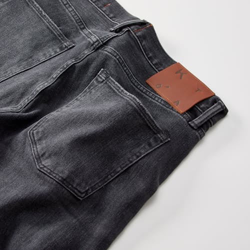 laydown detail image of The Pen Slim Stretch Selvedge Denim Jeans