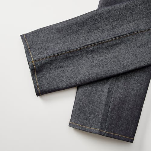 laydown detail image of The Pen Slim Stretch Selvedge Denim Jeans