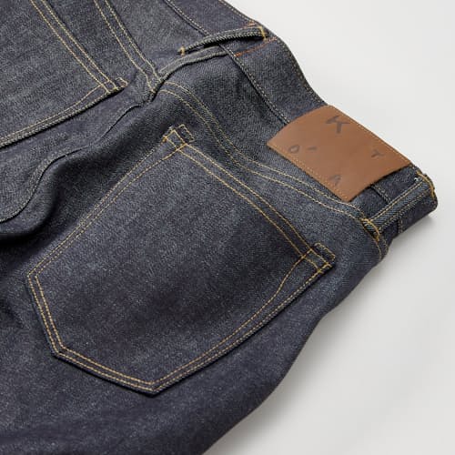 laydown detail image of The Pen Slim Stretch Selvedge Denim Jeans