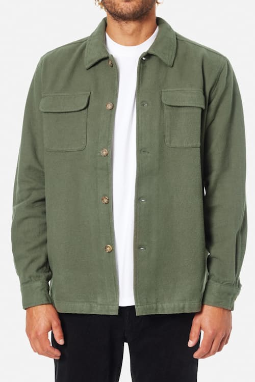 on model image of Shiloh Heavyweight Brushed Flannel