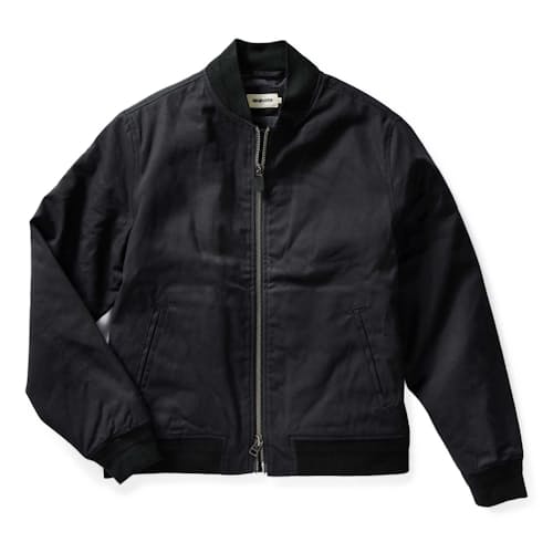 laydown image of The Dry Waxed Bomber Jacket