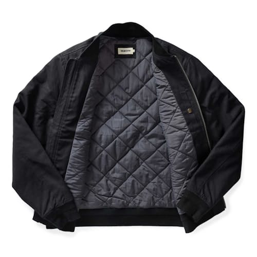 laydown image of The Dry Waxed Bomber Jacket