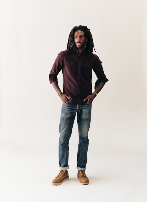 on model image of The Yosemite Shirt