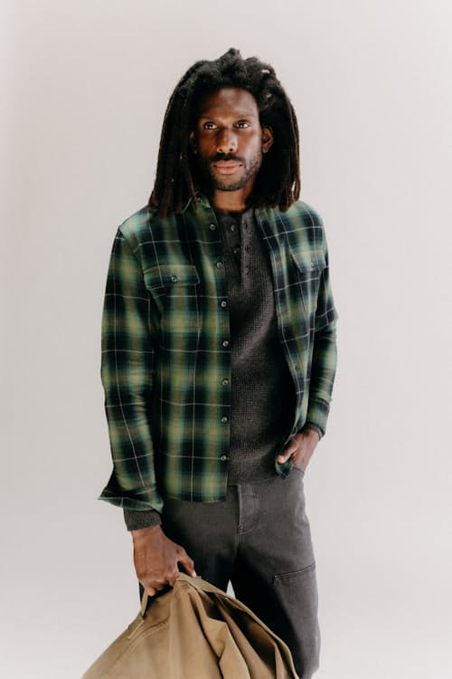 on model image of The Yosemite Shirt