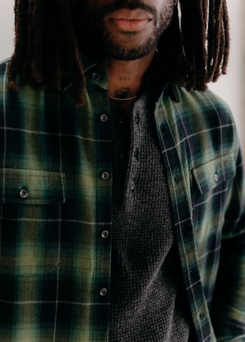 on model image of The Yosemite Shirt