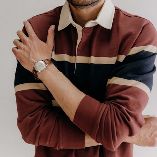 on model image of The Rugby Shirt
