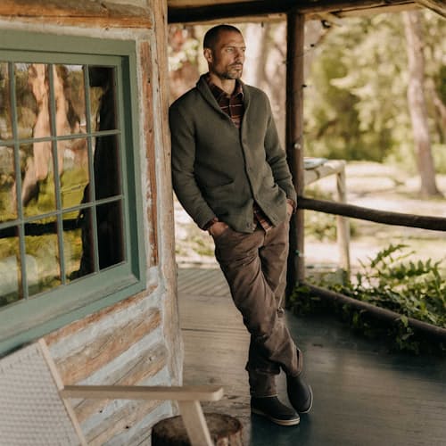 lifestyle image of The Crawford Sweater