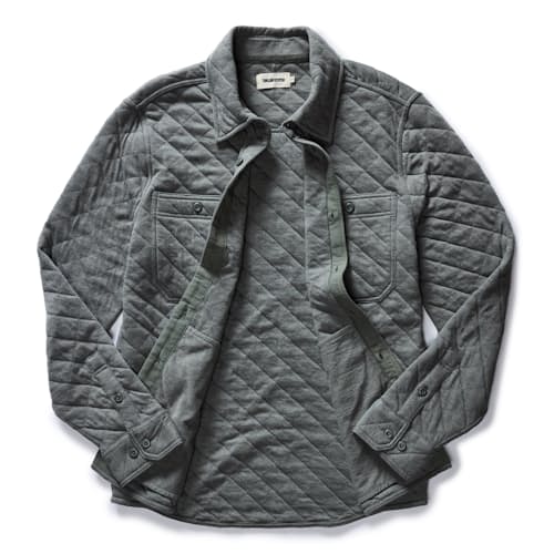 laydown image of The Fall Line Quilted Overshirt