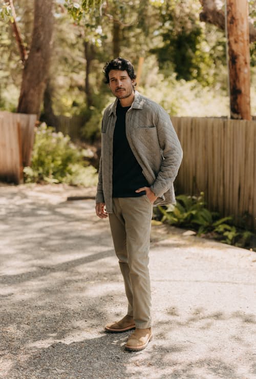 lifestyle image of The Fall Line Quilted Overshirt