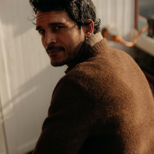 lifestyle image of The Lodge Sweater