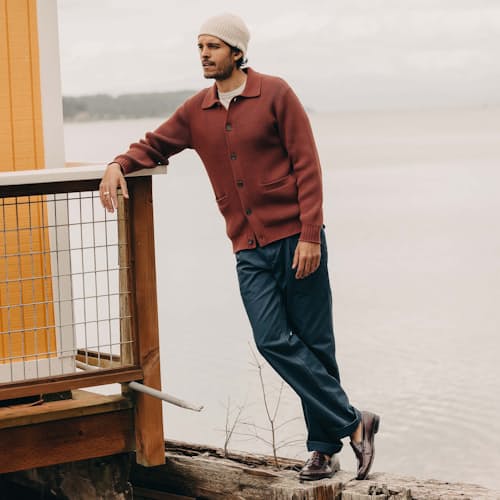 lifestyle image of The Harbor Cardigan Sweater