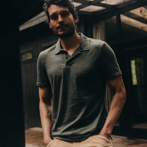 lifestyle image of Merino Wool Polo