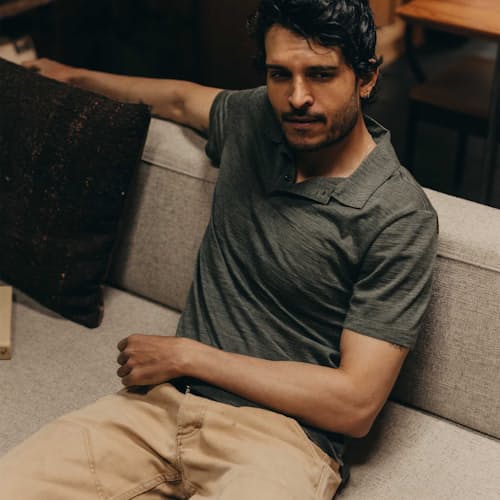 lifestyle image of Merino Wool Polo