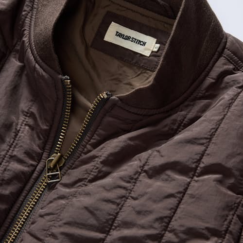 laydown detail image of The Able Nylon Bomber Jacket